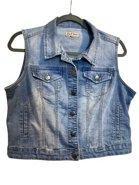 Earl Jeans Light Blue Denim Vest